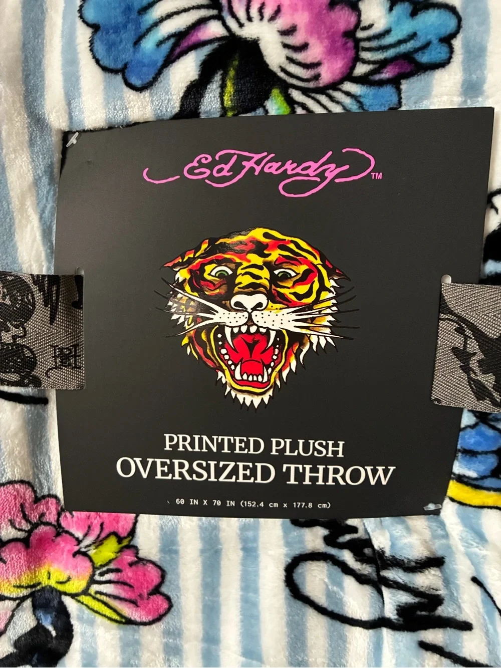 Printed Plush Oversized Throw